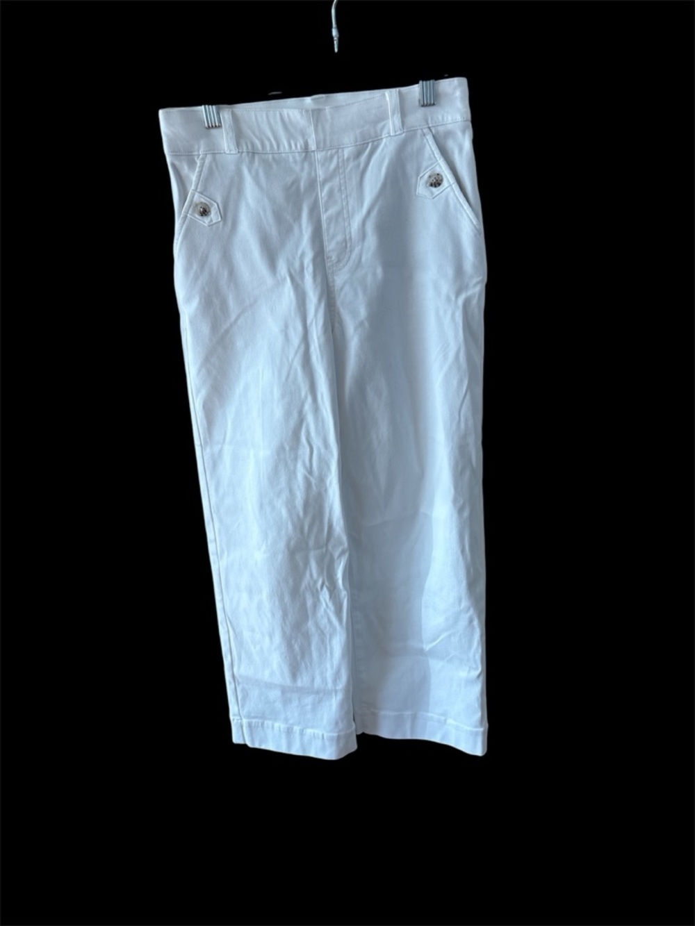 Spanx White Cotton Casual Pants
